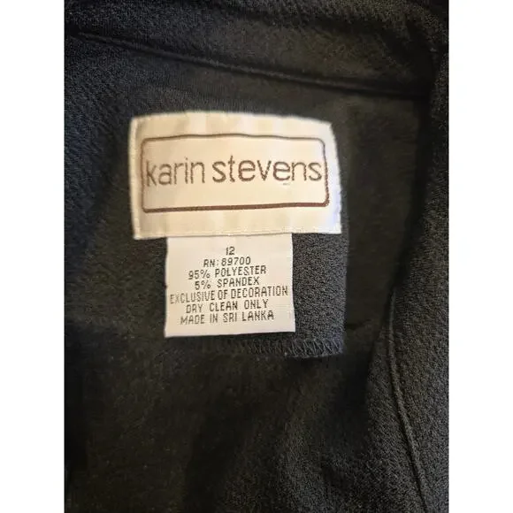 Vintage Karin Stevens Size 12 Button Down Jacket Preloved - Picture 6 of 6